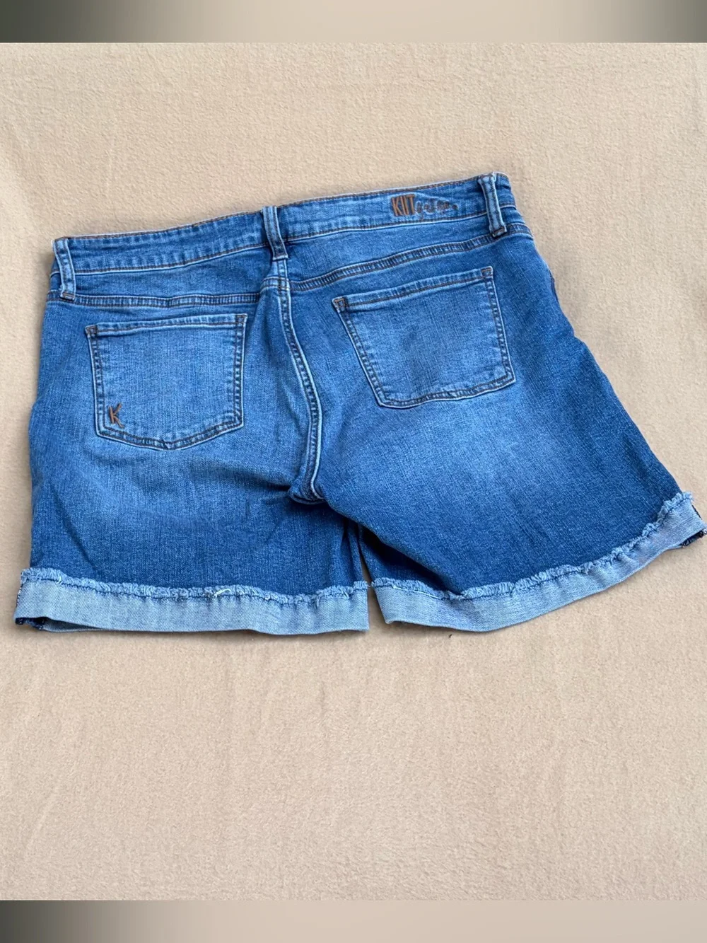 KUT from the Kloth Katy Boyfriend Denim Shorts Coastal Casual 12